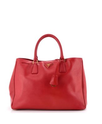 Large Lux Open Tote Saffiano Leather