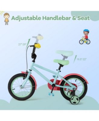 Kids Bike with Adjustable Handlebar and Saddle-14 inches