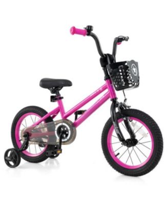  Kids Bike Adjustable Bicycle with Front Basket