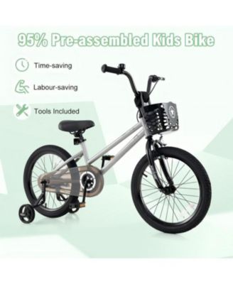  Kids Bike Adjustable with Transparent Chain Cover