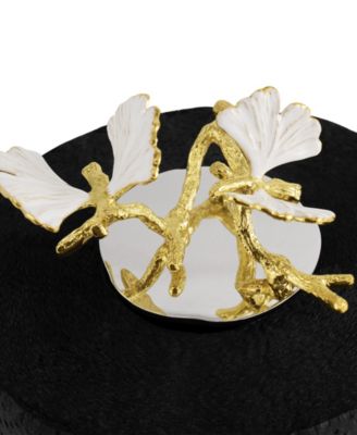 Butterfly Ginkgo Gold-Tone Paper Towel Holder