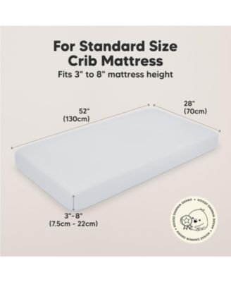 2pk Soothe Fitted Crib Sheets Neutral, Baby Crib Sheets, Fits Standard Nursery Baby Mattress