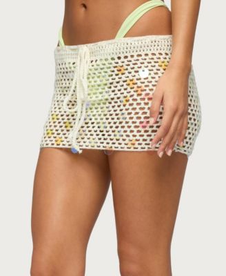 Women's Kirah Sequin Crochet Mini Skirt