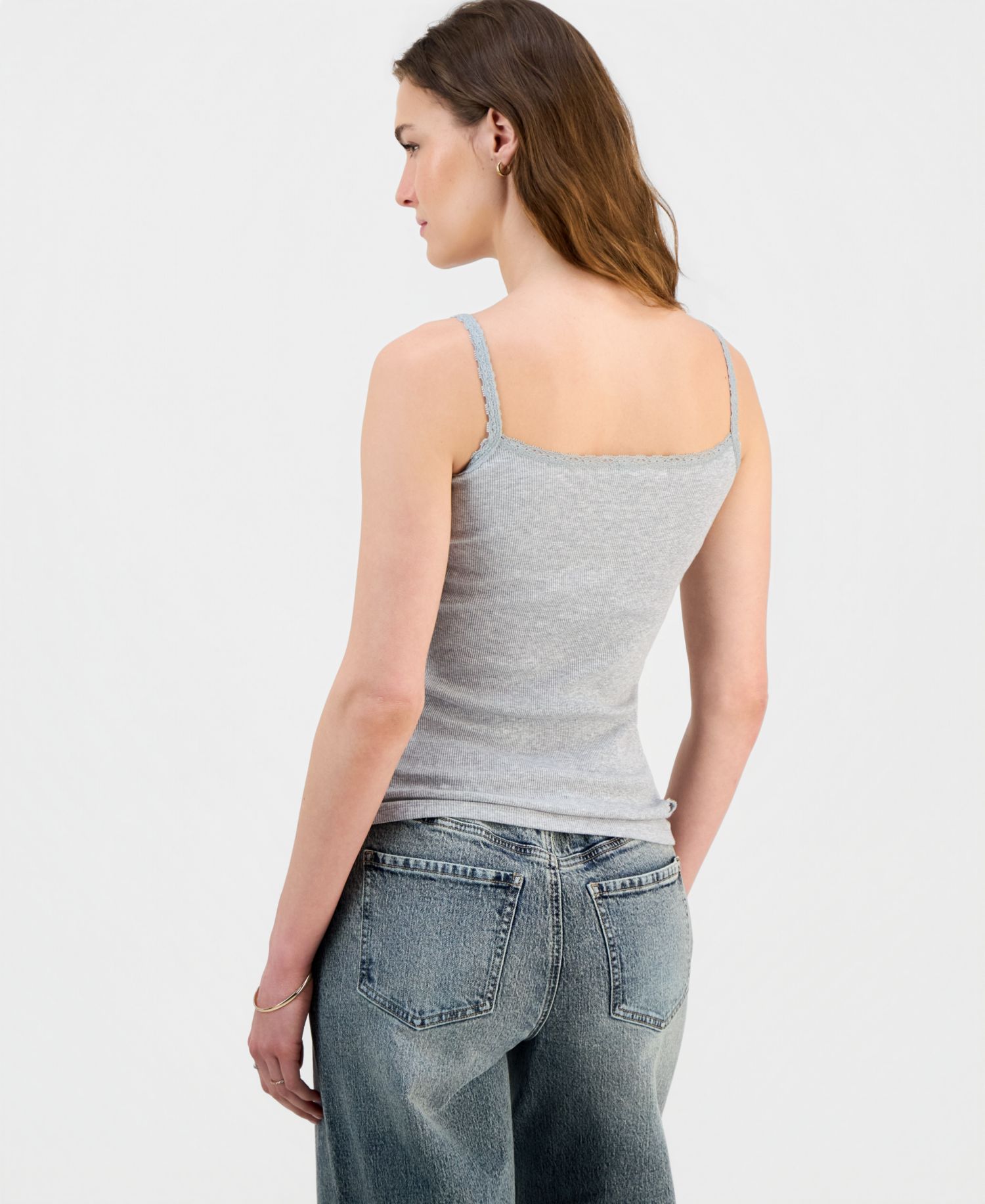 Juniors' Beaded-Trim Y2K Camisole