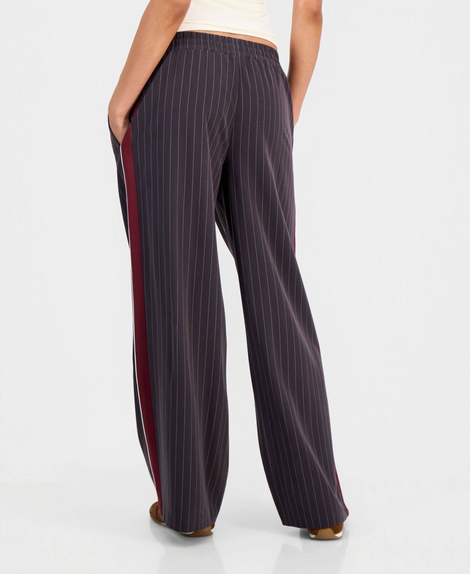 Juniors' Striped Drawstring Pants