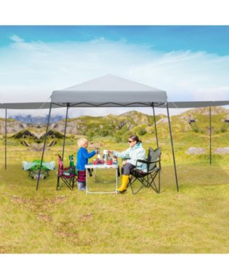 Patio 10 x 10FT Instant Pop-up Canopy Folding Tent w/ Sidewalls and Awnings Outdoor