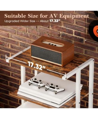  Media Stand Audio Rack Gaming Console Shelf TV Equipment Storage