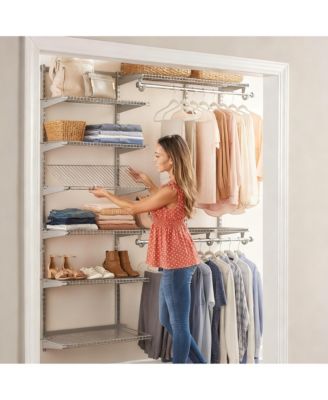 Closet Organizer Kit 3-6 Ft Adjustable Metal Wire Shelving Expandable System