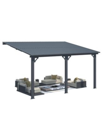 14x10 Outdoor Hardtop Gazebo Adjustable Height Pergola for Patio