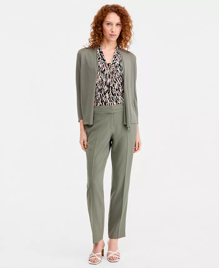 Petite Mid Rise Straight-Leg Pants - thumbnail 6