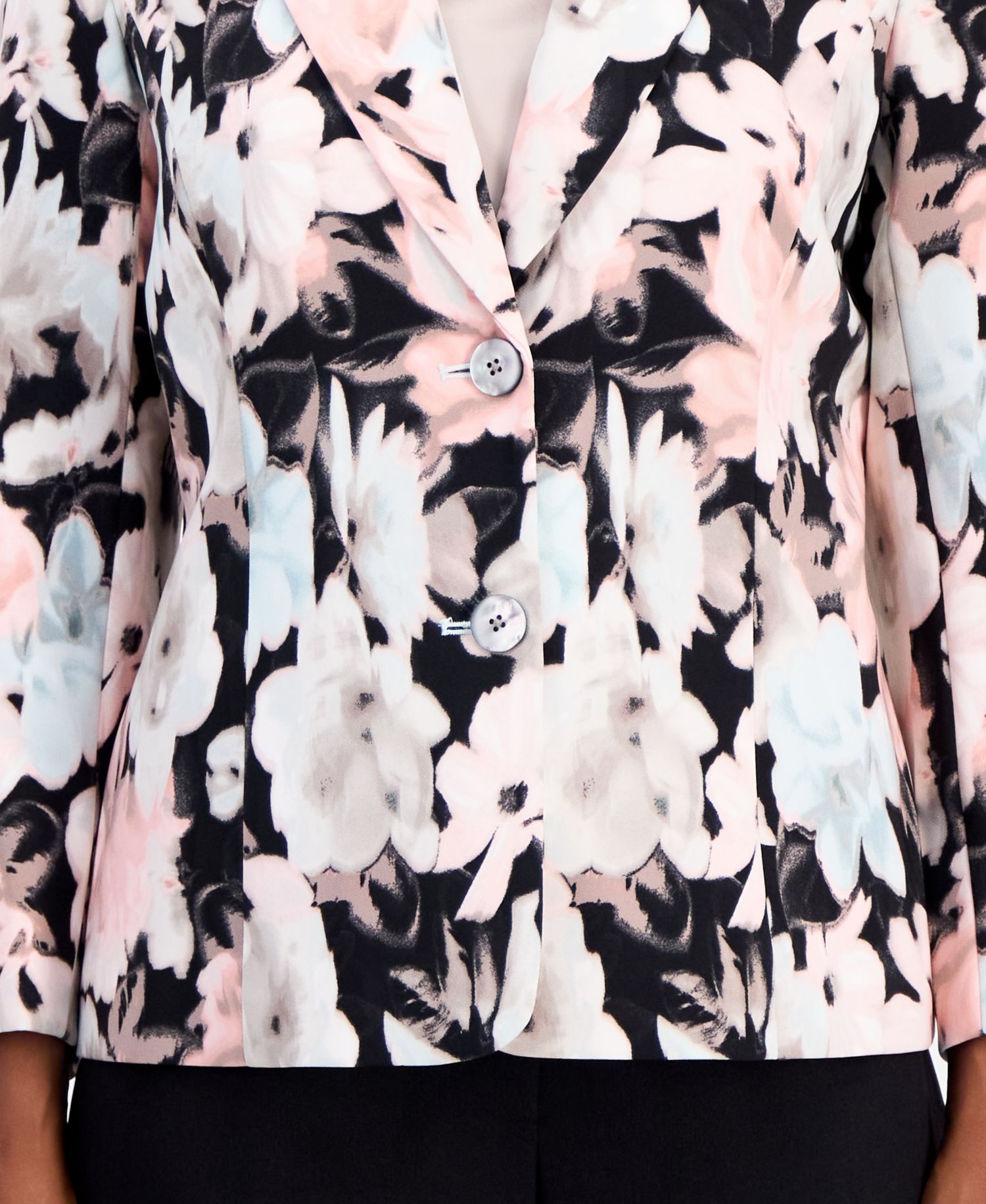 Women's Printed Two-Button Blazer