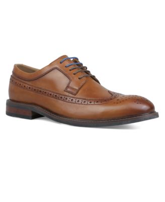 Men's Asherr Long Wing Brogue Leather Dress Shoes