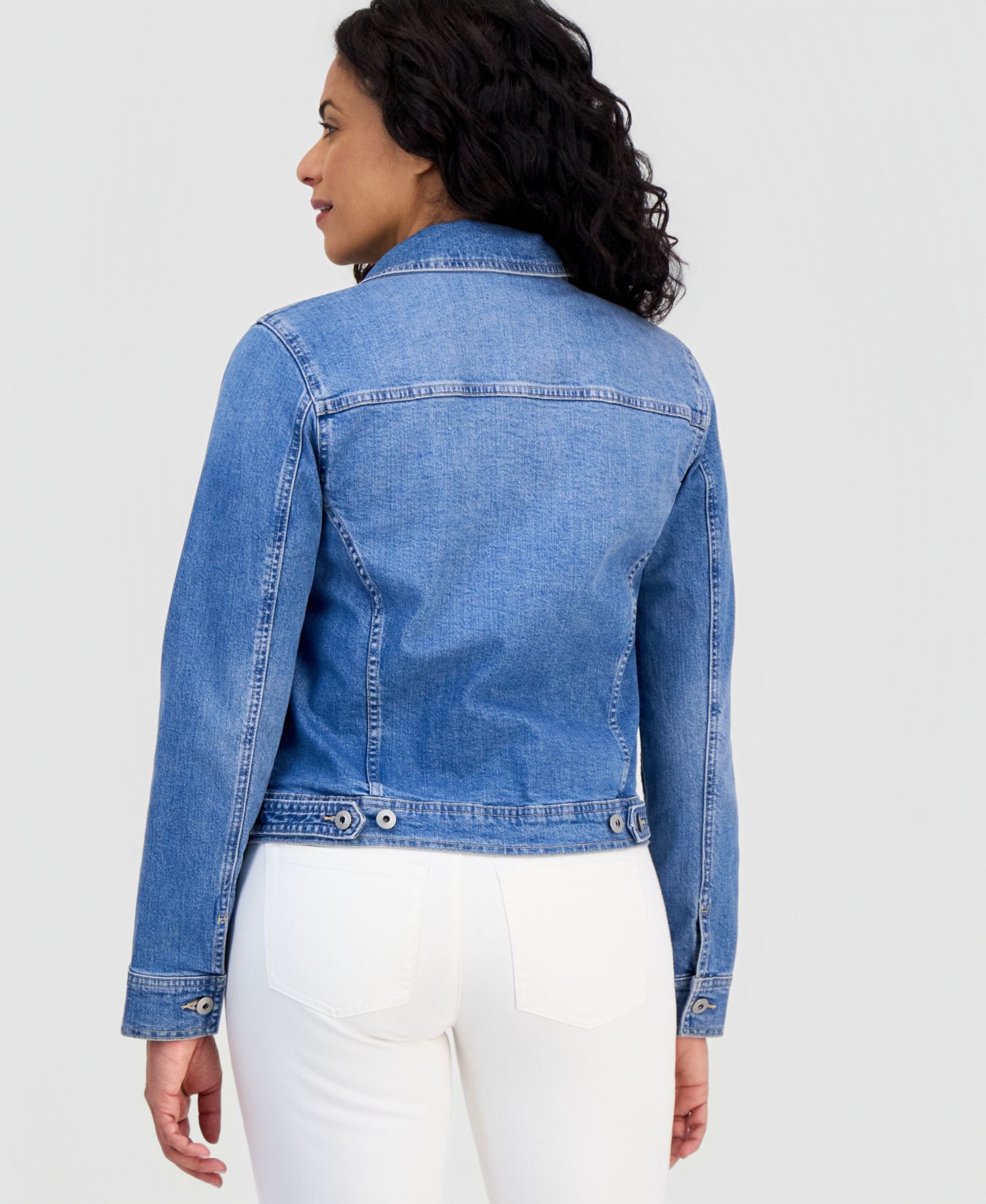 Petite Classic Denim Trucker Jacket