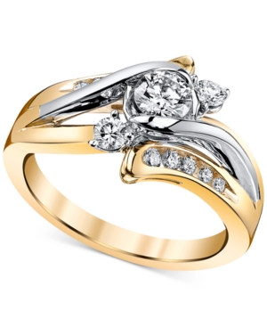 image of Sirena Diamond Engagement Ring (5/8 ct. t.w.) in 14k Gold and White Gold
