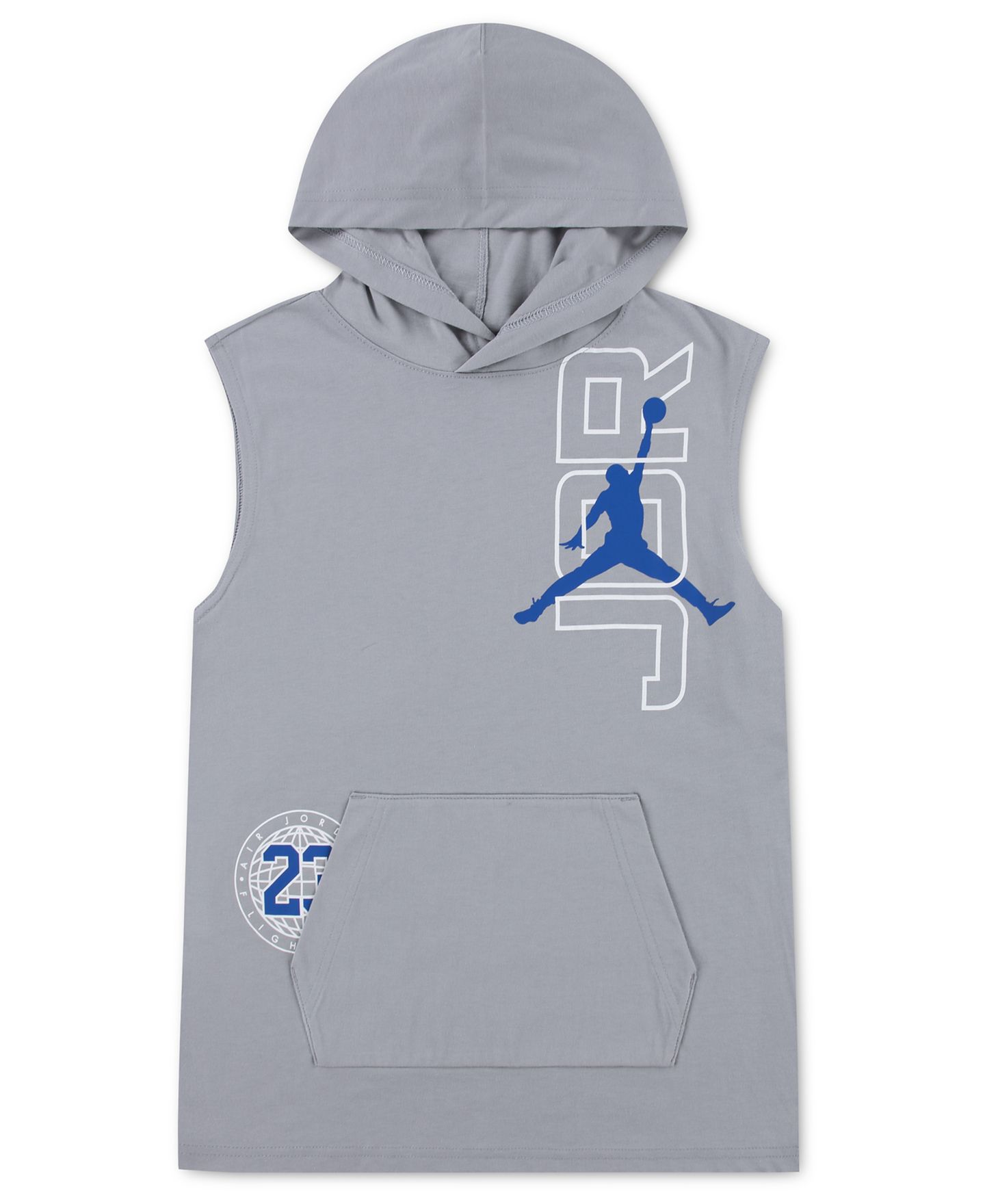 Худи Jordan Rookie Season Sleeveless для мальчиков, цвет: Светлый дымчатый серый — фото 1