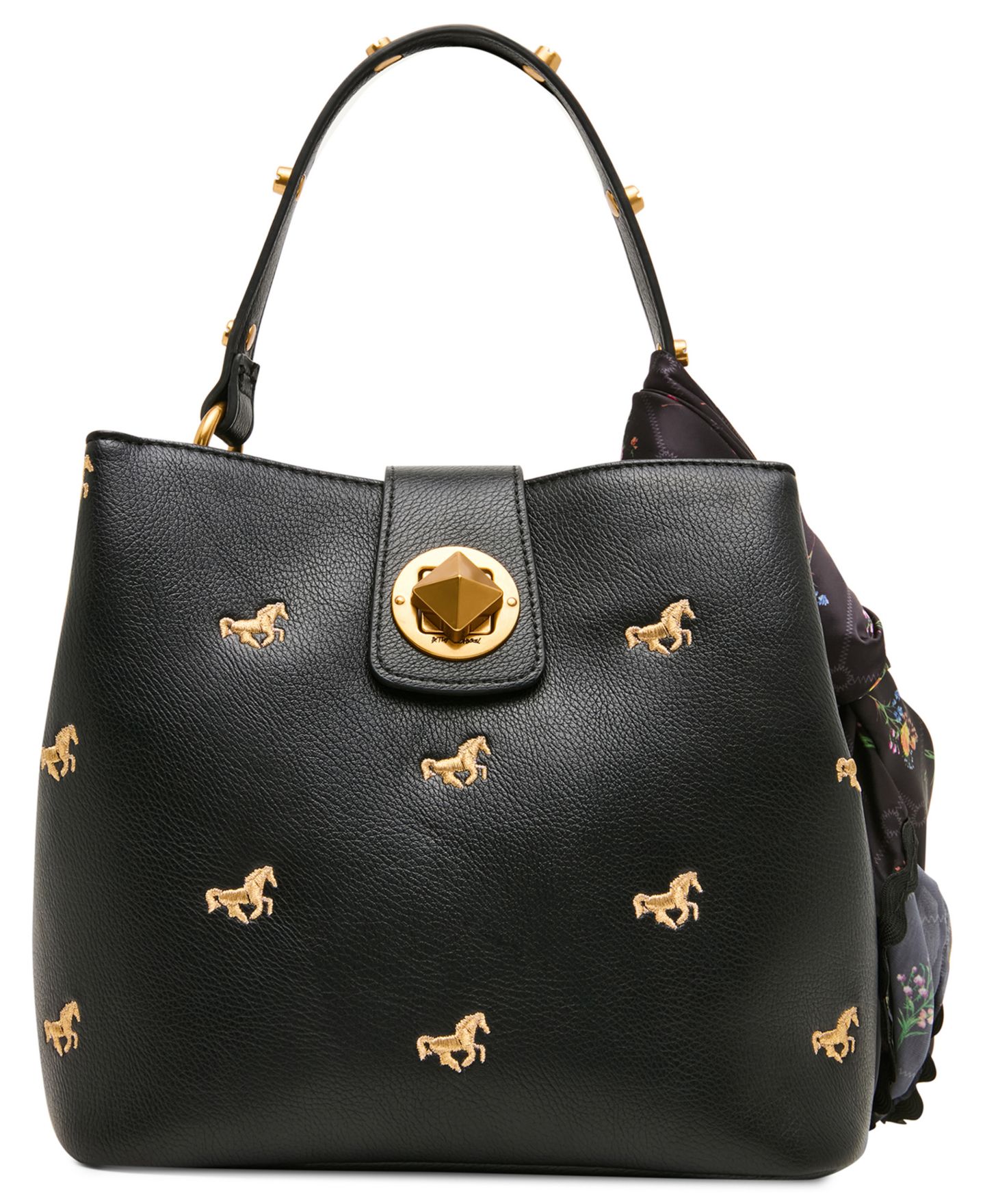 Женская сумка Betsey Johnson Small Unbridled Bucket, цвет: Чёрный — фото 1