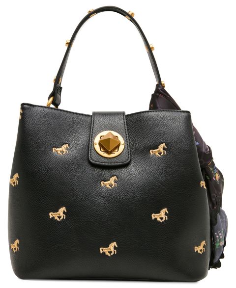 Женская сумка Betsey Johnson Small Unbridled Bucket, цвет: Чёрный