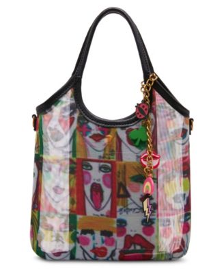 Artwork Faces Mini Satchel Handbag