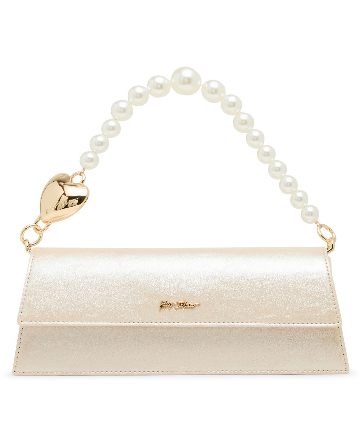 Женская сумка Betsey Johnson Cultivated Pearl Strap Small Shoulder Handbag, цвет: Слоновая кость — фото 1