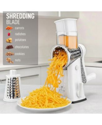Rotary Cheese Grater with 5 Interchangeable Stainless Steel Blades