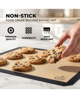 2-Pack Heat-Resistant Reusable Non-Stick Silicone Baking Sheets