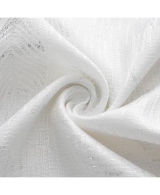 Bexley Foil Jacquard Polyester Window Curtain Grommet Panel 52" x 84"