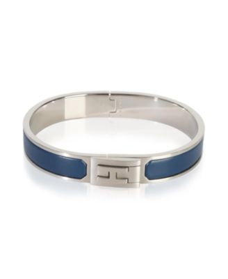 Pre-Owned HERMES Matte Jet Bracelet In Bleu Biarritz Bracelet