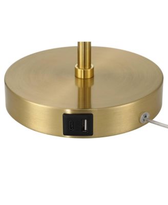 Pierre 23"H Metal Dome Pull Chain USB Table Lamp Set of 2