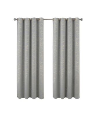 Heidi Halo Foil Blackout Polyester Window Curtain Grommet Panel