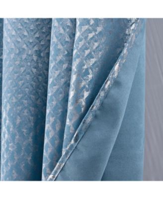 Hailey Halo Foil Blackout Polyester Grommet 2 Pack Window Curtain Panel Set 36" x 84"