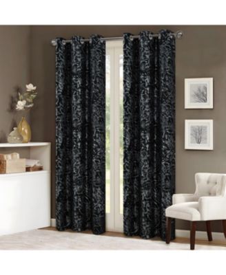 Brighton Foil Jacquard Polyester Grommet 2 Pack Window Curtain Panel Set 36" x 84"