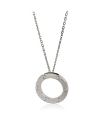White Gold  Love Necklace