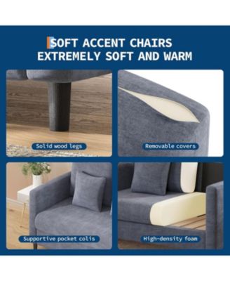 51" Loveseat Sofa, Teddy Fabric Small Couch for Living Room and Small Spaces