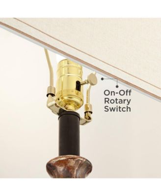 Julius Modern Table Lamp 27" Tall Copper with USB Charging Port Dimmer Switch Drip Ceramic for Bedroom Living Room Bedside Office