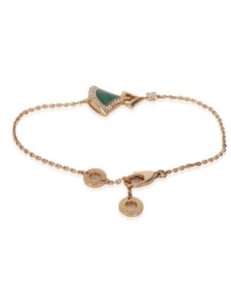 Rose Gold Malachite and Diamond Diva's Dream Bracelet