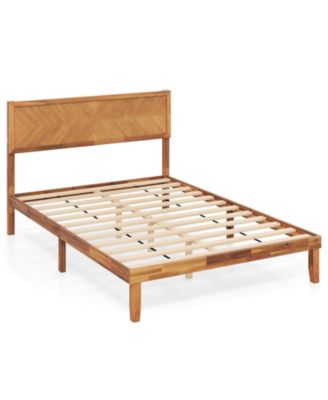 Bed Frame with Headboard and Storage Space