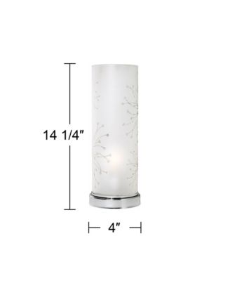 Modern Accent Table Lamp High Metal Glass Cylinder Shade for Bedroom House Bedside Nightstand