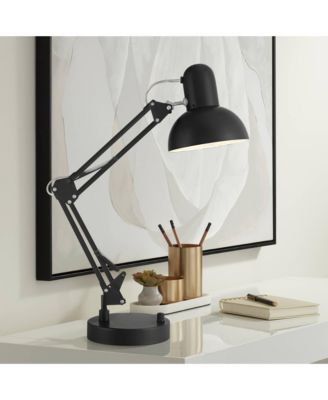 Wyatt 25" High Modern Desk Lamp USB Port Architect Adjustable Height Metal Single Home Office Charging