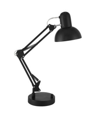 Wyatt 25" High Modern Desk Lamp USB Port Architect Adjustable Height Metal Single Home Office Charging