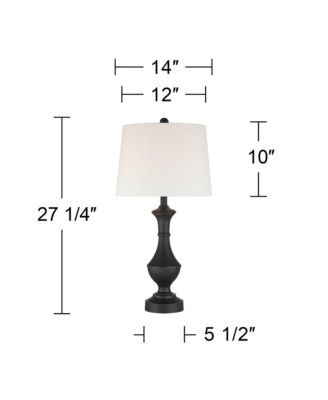 Theo 27 1/4" High Metal Column Table Lamp with Dimmer