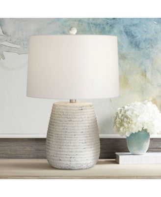 23" High Small Mid Century Modern Accent Table Lamp Handcrafted Sandstone Finish Ceramic Living Room Colors May Vary