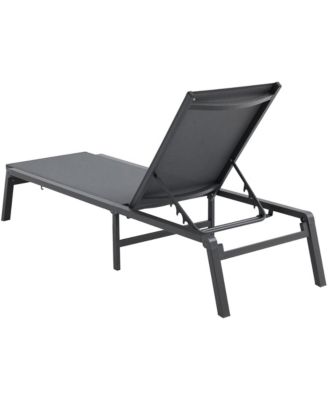 Chaise Lounge Chair Outdoor Patio Lounge Chair with Adjustable 5-Position