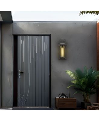 Outdoor Porch Wall Light, Exterior Wall Mount Sconce, Modern Lantern Style, Waterproof and Rust-Resistant