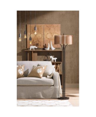 Tristan Tall Industrial Rustic Floor Lamp with Smart Socket