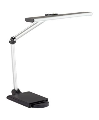 Flynn 25" High Modern Desk Lamps Set of 2 USB Port Adjustable LED Metal Home Office Living Room Charging