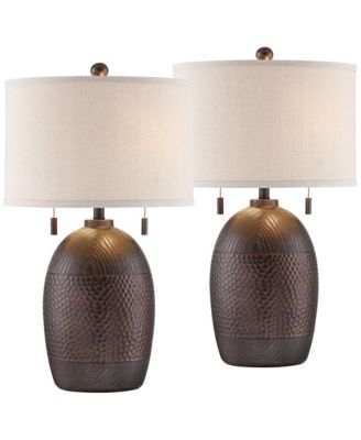 Byron 27 1/2" Tall Farmhouse Country Cottage Table Lamps Set of 2 Pull Chain
