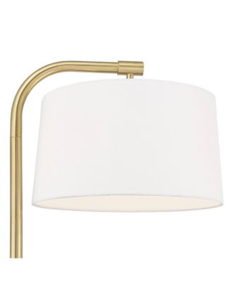 Serra Modern 64" Tall Standing Floor Lamps Set of 2 Lights Chairside Arc Foot Switch Offset Arm Metal Warm