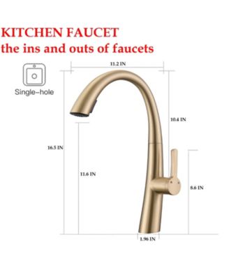 Single Handle Stainless Steel Pull Out Kitchen Faucet
