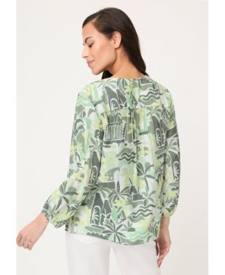 Women's Safari Print Tunic Blouse