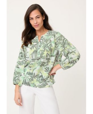 Women's Safari Print Tunic Blouse